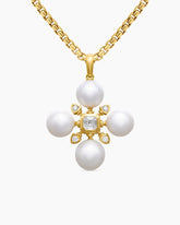 Renaissance® Pearl Pendant in 18K Yellow Gold with Pearls and Diamonds, 29.4mm